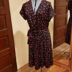 Cherry-print dress